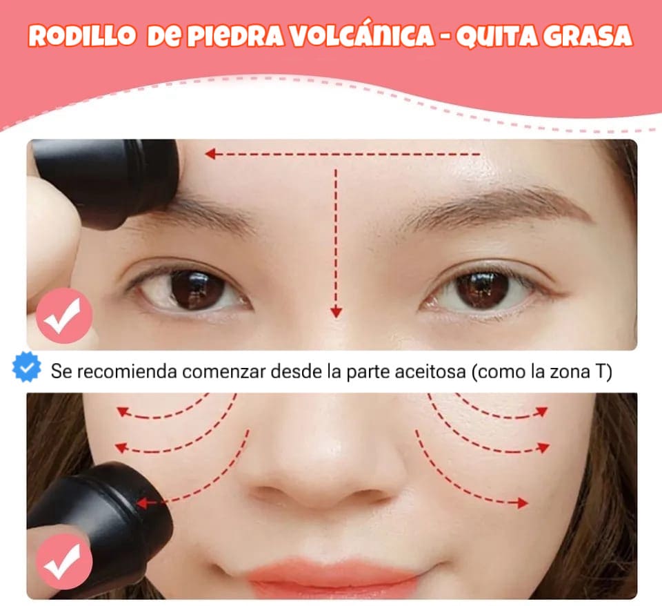 2X1 Rodillo de piedra Volcanica Quita Grasa Facial - VulcaRodillo™️🚛Envio Gratis+ Pago Contra Entrega